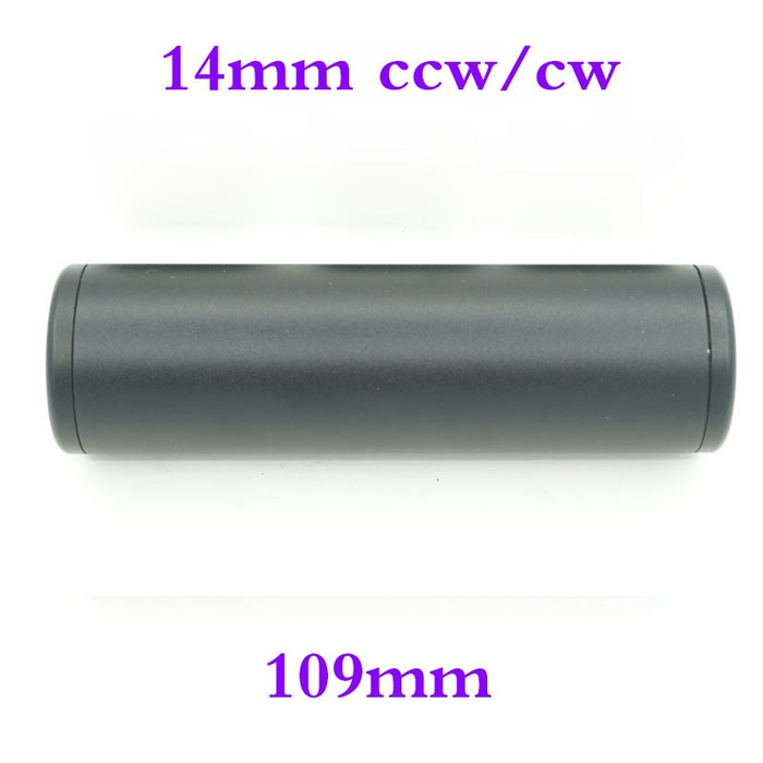 Tactical Airsoft Flash Hider/Suppressor 99mm/109mm with Foam 14mm CCW.