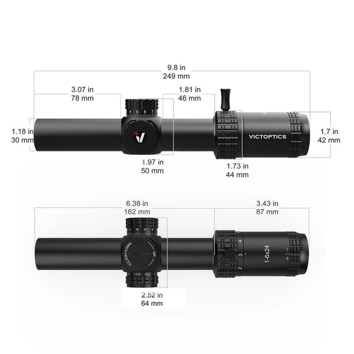 VictOptics S6 1-6x24 SFP LPVO Riflescope