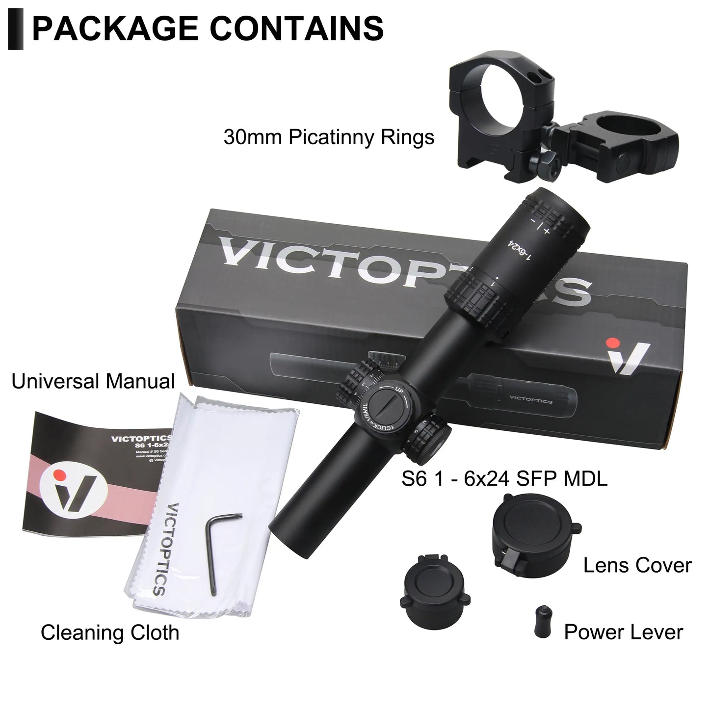 VictOptics S6 1-6x24 SFP LPVO Riflescope