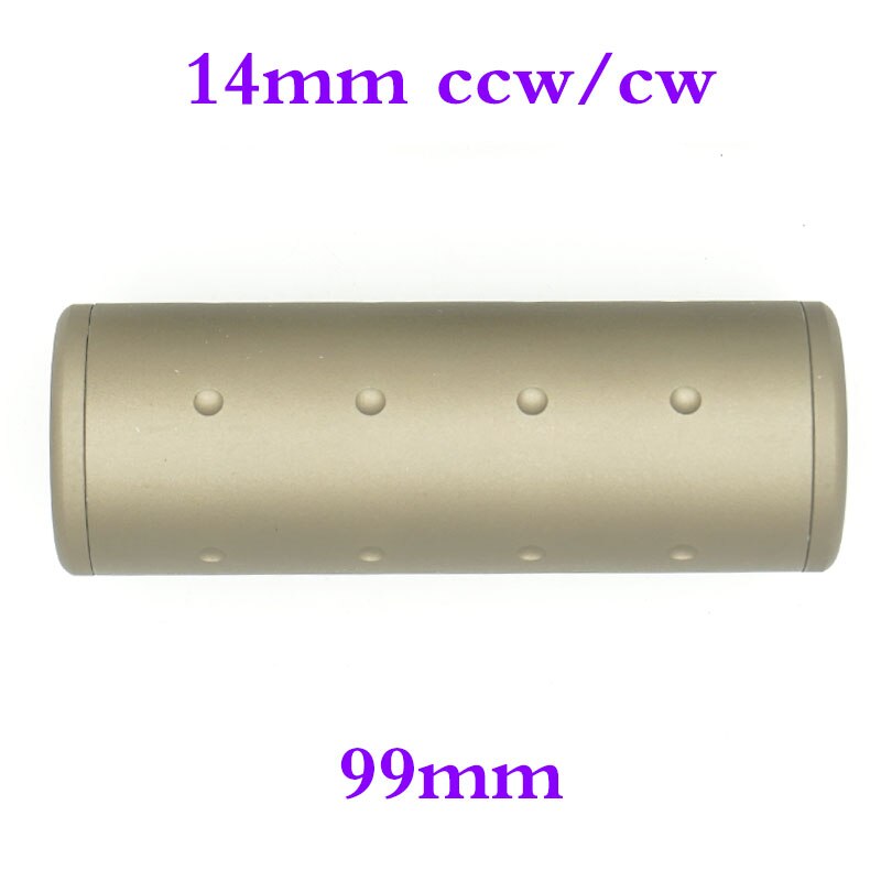 Tactical Airsoft Flash Hider/Suppressor 99mm/109mm with Foam 14mm CCW.