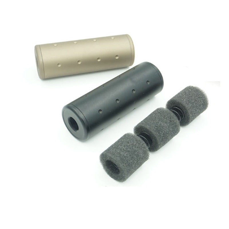 Tactical Airsoft Flash Hider/Suppressor 99mm/109mm with Foam 14mm CCW.