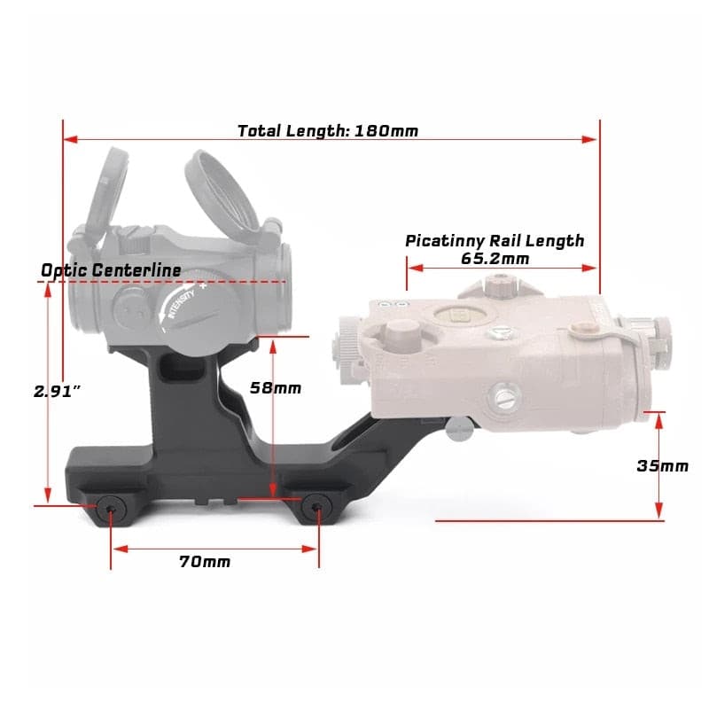 Tactical GBRS Hydra Mount for Holographic/Red Dot Sight.